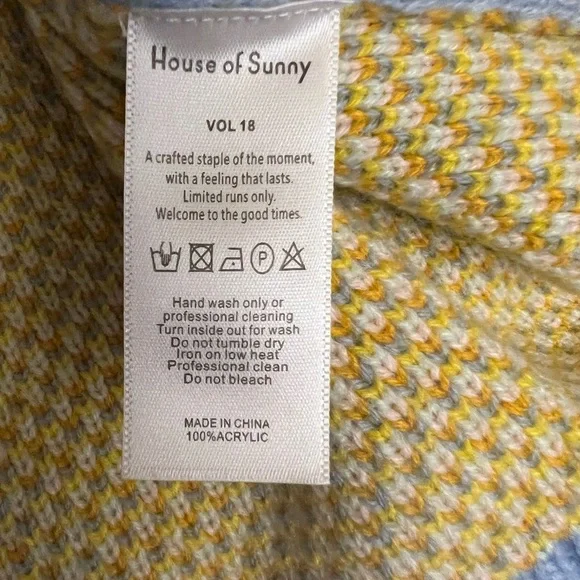 House of Sunny Cardigan Mushroom Daisy Flower Rainbow Sunshine Long Sleeve Sz 10 - Picture 8 of 11